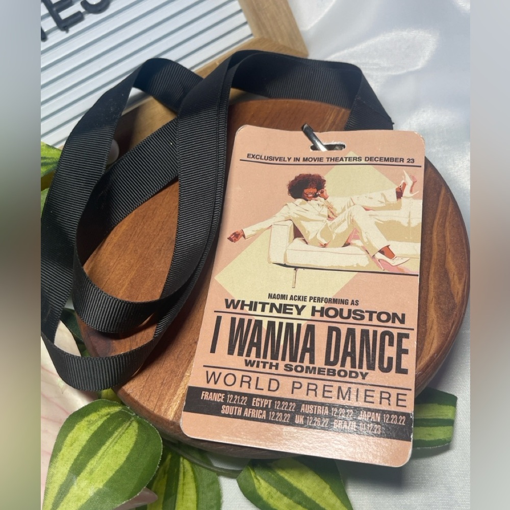 Whitney Houston I Wanna Dance With Somebody Movie Promo Lanyard Regal 2022